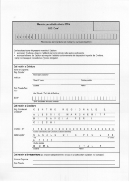 modulo di autorizzazione SEPA qui allegato
